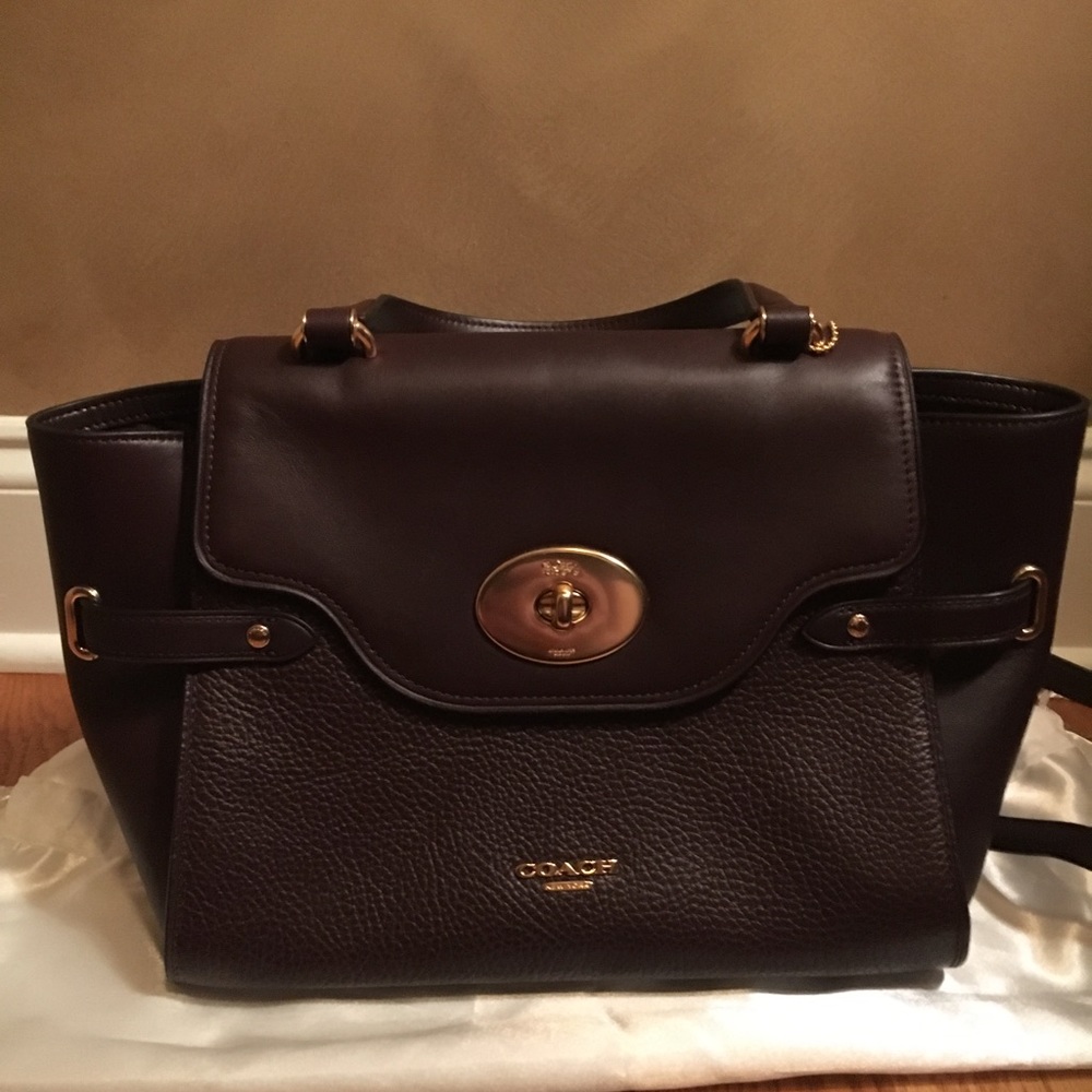 Coach Handbag-Oxblood Color